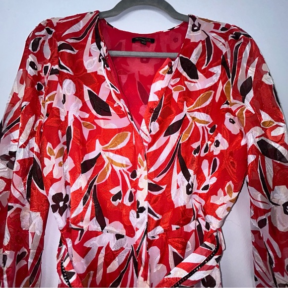 Massimo Dutti JACQUARD DRESS WITH LACE TRIM DETAIL - Picture 11 of 16